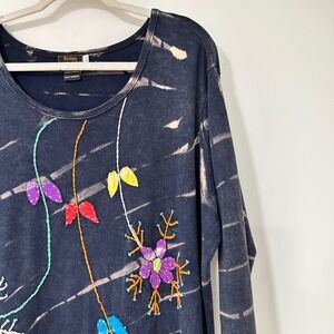 Vintage‎ Rising International 2XL Art to Wear Embroidered Applique Boho Dress